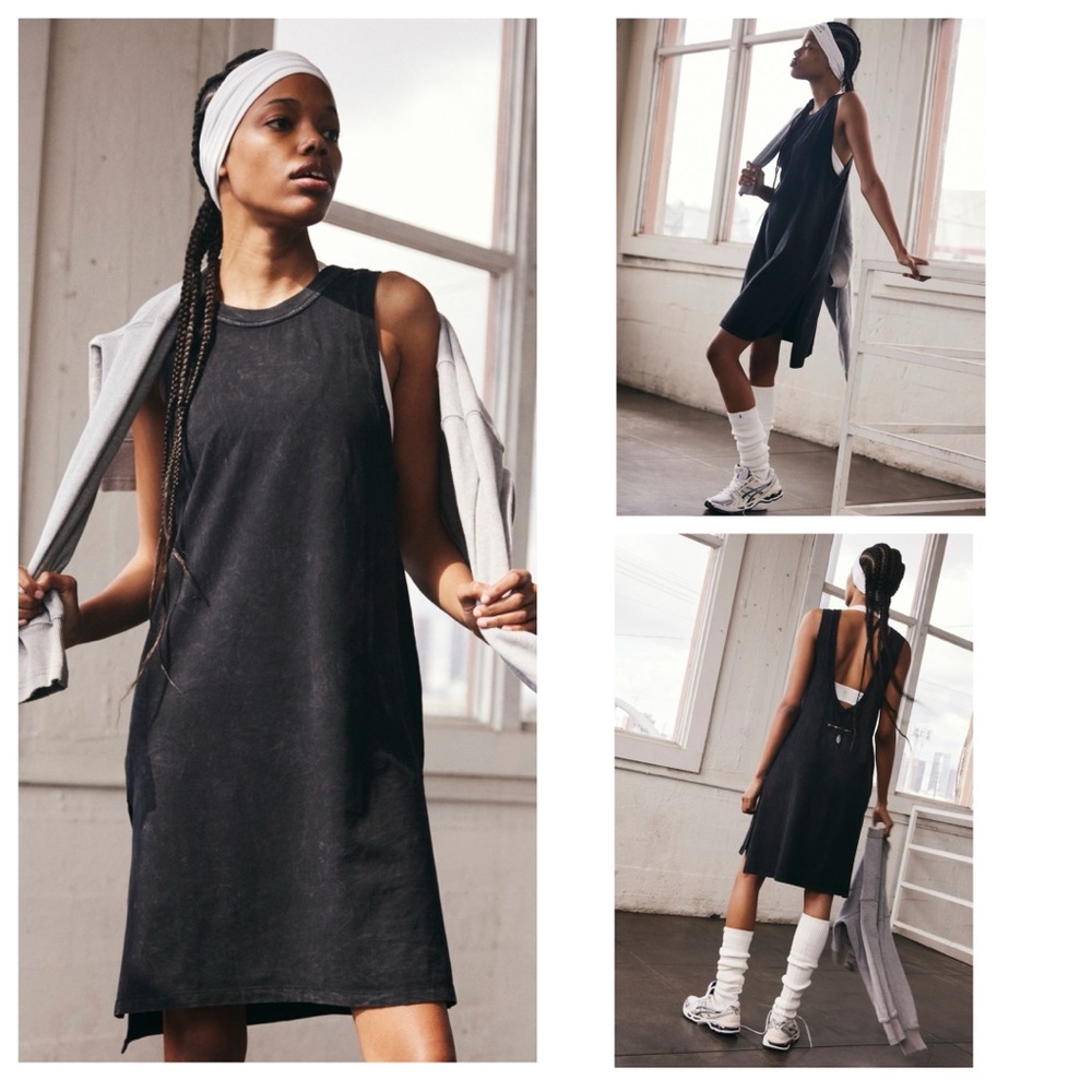 FP Movement by Free People Black Sleeveless A-Line Dress